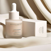 Flacon Compte-Gouttes Luxe avec Bouchon à Vis pour Huile Essentielle, Soins Visage, Cuticules et Cheveux – Bouteille en Verre Dégradé Rose Transparent Givré