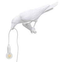 Lampe murale en résine en forme d'oiseau porte-bonheur mordant le fil, avec ampoule, pour décoration de chambre à coucher - Offre spéciale