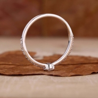Bague de fiançailles en or massif 10K 14K 18K avec diamant de laboratoire cultivé, taille ronde 1CT, sertie pavé, certifiée IGI CVD/HPHT