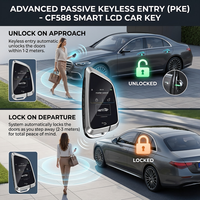 Clé de voiture intelligente Apple Find My avec écran tactile LCD, 4 boutons, entrée sans clé, clé numérique, contrôle par application, télécommande, garantie 1 an