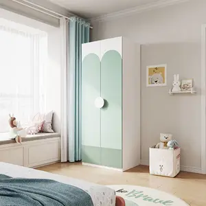 Muebles de dormitorio minimalistas modernos 121361, armario para niños de 2 puertas, diseños de armario para bebés pequeños