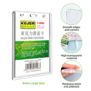 Porta Tarjetas Deslizante Acrílico B7 al por Mayor, Porta Identificación, Porta Credencial Vertical, Protector de Tarjeta de Identificación <span class=keywords><strong>para</strong></span> Oficina, <span class=keywords><strong>Enfermera</strong></span>, Profesor - Product Image 2