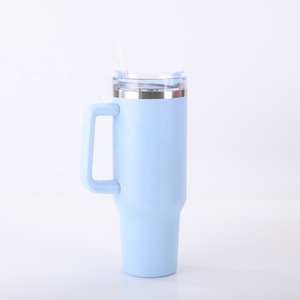 Tasses à café de voyage en acier inoxydable avec couvercle et paille, gobelets isothermes <span class=keywords><strong>Stan</strong></span> 1.0 avec poignée 40oz - Product Image 3