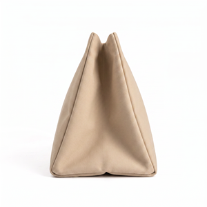 Sac de rangement élégant Off-white avec fermeture magnétique, sac cosmétique en toile pour le rangement du maquillage - Product Image 4
