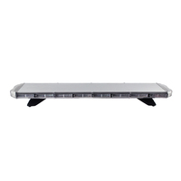 Barre lumineuse stroboscopique Ambulance avec LED rouge et bleue 12V argent ou noir barre de balise clignotante état neuf