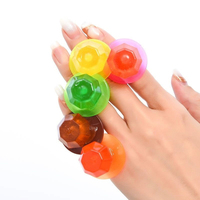 Wholesale Funny Diamond for Fruity Sugar Hard Candy Lollipop Bottle Packaging Delicious Sweets Candy Toy Ring