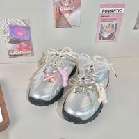 Boucles décoratives haut de gamme pour chaussures de ballet, breloques DIY pour chaussures, chaînes de perles, nœuds, pendentifs fleurs pour chaussures, pendentifs lacets pour baskets