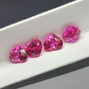พลอยแซฟไฟร์สีชมพูทรงหัวใจเพาะเลี้ยงในห้องปฏิบัติการ สำหรับงาน DIY พลอยหลวม - Product Image 6