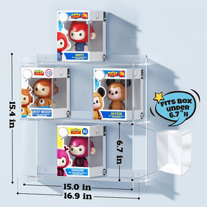 Estante de Exhibición Flotante de Acrílico Transparente para Montaje en Pared, para Figuras <span class=keywords><strong>Funko</strong></span> Bitty Pop - Product Image 2