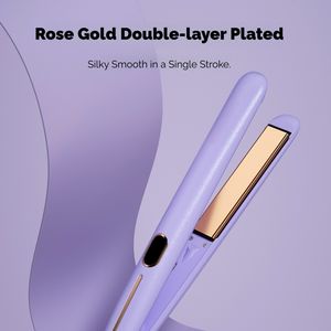 Plancha y Rizador de Pelo Iónico 2 en 1, Chapado en Oro Rosa, 11 Ajustes de Temperatura, LED, Doble Voltaje, Calentamiento Rápido, Placas de Titanio - Product Image 4
