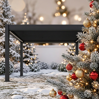 Vente en gros de gazebo et pergola de jardin en aluminium 6063-T5 avec revêtement en poudre, 3x4m, résistant aux intempéries, écologique, commercial, OEM, en vrac