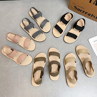 Fourniture directe d'usine semelle antidérapante pantoufles de Sport décontracté femmes chaussures de mode été marche sandales de plage plates pour les Offre Spéciale