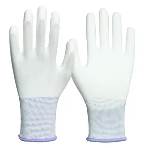 Nhà Máy Bán Nóng En388 Men Polyester Nylon Pu Tráng Liền Mạch Dệt Kim Nhúng Làm Việc Găng Tay An Toàn