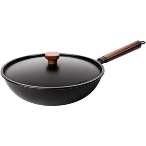 Non-Stick Japanese Iron Wok Pt32 Flat Bottom Uncoated For Gas And Induction Cookers - Product Image 5