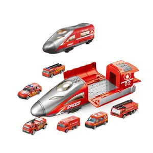 Mais novos veículos de brinquedo de alta velocidade, modelo de trilho de armazenamento de veículos com fundição, die-cast, conjunto de trem de recepção para crianças