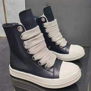 High Quality Men's Casual High Top Shoes Owens Casual Retro <b>Canvas</b> Street Skateboard Shoes Fashion Luxury Ricks Sports Shoes - Product Image 5