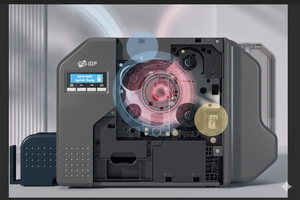 Impresora de tarjetas de identificación de PVC con retransferencia sólida IDP, máquina de impresión de tarjetas de plástico profesional de alta resolución para bancos, gobierno y oficinas. - Product Image 2