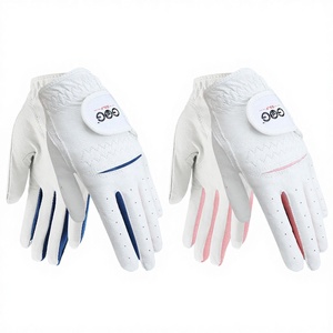 1 paire de gants de golf pour enfants, rose et bleu, main gauche et main droite, en peau de mouton souple, antidérapants, personnalisés - Product Image 2