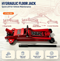 Cric hydraulique de 2,5 tonnes, outil de levage de voiture robuste, cric de service à profil bas pour garage