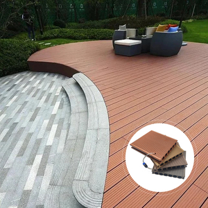 Muestra gratis 140mm * 25mm a granel Wpc Trek Decking Suelo resistente al agua de alta densidad Fácil mantenimiento Cubierta naranja - Product Image 3