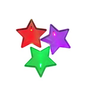 Ruiliang <b>Star</b> <b>LED</b> Flashing Badge Safety Pin Gift For Fans - Product Image 5