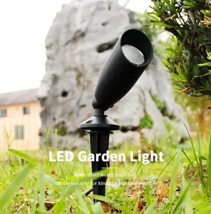 Impermeable IP65 al aire libre RGB color remoto paisaje luz LED 12V AC 10W para jardín camino blackled luz de camino