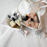 Bouquet de fleurs séchées Boho Mini mariage fait à la main décor de fleurs sèches pour Vase artisanat, bricolage Photo boutonnière pour hommes plante florale