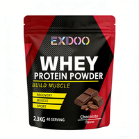 Poudre de Protéine de Lactosérum Dorée pour Adultes en Gros d'Usine, Double Richesse au Chocolat, Complément Sportif pour Prise de Masse Musculaire 50g+ Protéines
