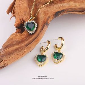 Women's European American Retro High-End Fashion Brass Gold Plated Micro Insert <b>Drop</b> <b>Earrings</b> Cute French Niche Design - Product Image 1