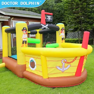 Doctor Dolphin Piraten schiff Comercial Bounce House Aufblasbare Burg im Freien Nylon Jumping Castle zum Verkauf