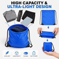 Sac à dos à cordon personnalisé avec logo, imperméable, en polyester 210D, sac de sport, sac de gym portable, sac à cordon, prix de gros d'usine