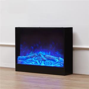 Chimenea Eléctrica Metálica Moderna Personalizada con Llamas de Simulación, Calefacción, Opciones de Control Remoto, Independiente, para Uso en Interiores de Hoteles - Product Image 5