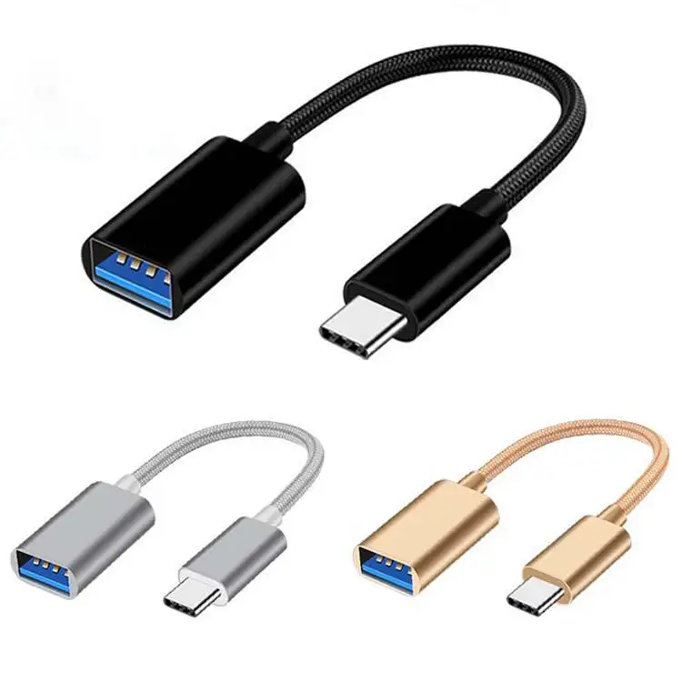 מיקרו Usb 3.1 Usb-c סוג C זכר Usb 3.0 נקבה מתאם Otg כבל עבור Apple Mac