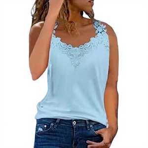 Summer Floral Embroidery Breathable Hip Hop Woolen Front Crop <b>Tank</b> <b>Tops</b> <b>Women</b> Vintage Spaghetti Strap Camisole Crochet <b>Knit</b> Vest - Product Image 3
