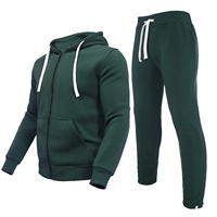 Ensemble de survêtement 2 pièces pour homme : sweat à capuche zippé et pantalon de jogging décontracté