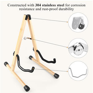 Support de guitare pliable réglable en forme de A entièrement assemblé-Pour les concerts de programme de musique scolaire et les utilisateurs multiples USA Ashtree - Product Image 2