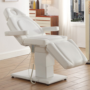 Table de soin électrique blanche à 360 degrés pour salon, lit de beauté réglable pour soins du visage et extensions de cils, pour la maison et le studio - Product Image 2