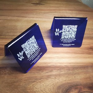 Mini tablero acrílico QR <span class=keywords><strong>Menu</strong></span> stands Letreros de mesa Exhibición de precios independiente - Product Image 2