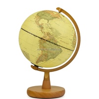 Carte du monde Antique de 20cm, 8 pouces, Base en bois, Arc en aluminium, Globe classique