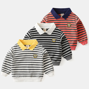 Ropa Infantil al por Mayor, Camiseta de Manga Larga a Rayas para Niños, Tejido Casual de Alta Calidad, Fabricante Chino - Product Image 5