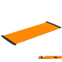 Tapis d'entraînement pour skateboard à roulettes en PVC - Équipement d'entraînement de force à domicile en intérieur - Orange/Noir Ruiyida