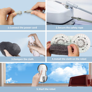 Robot nettoyeur de <span class=keywords><strong>vitres</strong></span> commercial à prix d'usine, aspirateur robot pour le nettoyage des fenêtres, équipement de nettoyage des fenêtres, robot pour l'intérieur et l'extérieur - Product Image 5