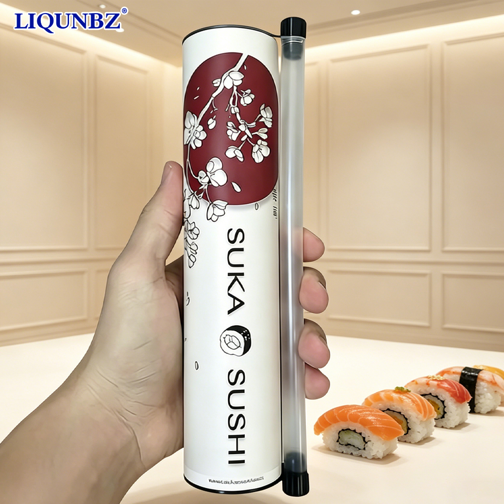 Food-grade, Environmentally Friendly and Biodegradable Paper Tube Push-type Sushi Box Sauce Tube with Gilding Custom Size