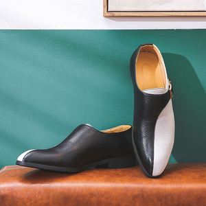 Chaussures bateau Derby décontractées pour hommes en cuir véritable, souples, confortables, respirantes et antidérapantes, idéales pour les mariages et les affaires – Grande Vente - Product Image 3