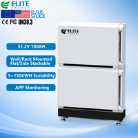 Batterie de stockage d'énergie domestique au lithium empilable pour système solaire, 5kWh, 10kWh, 20kWh, 30kWh, 40kWh, 48V, 100Ah, 200Ah, 400Ah, EN STOCK UE