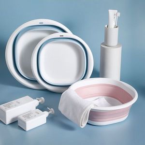 Утолщенная складная раковина из полипропилена без БФА, компактная, портативная, для купания младенцев и прачечной, OEM - Product Image 1