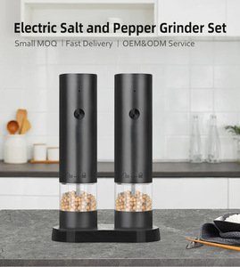 Ensemble de moulins à sel et à poivre électriques professionnels (2 pièces), fonctionnement automatique à une main, lumière LED, plastique, cadeau pour la maison et la cuisine - Product Image 5
