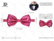 Papillon con Paillettes Rosso Rosa, Accessorio per Feste - Product Image 3