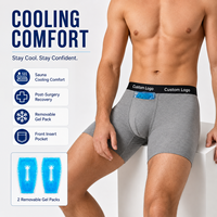 Calzoncillos bóxer de terapia de frío para alivio del dolor, venta al por mayor, para varicocele, poscirugía, vasectomía, con bolsa de gel, fiable