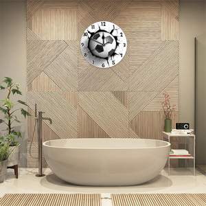 Horloge de football pour garçons, horloge murale de football de 12 pouces, décoration à thème pour la <span class=keywords><strong>chambre</strong></span> des garçons, salle de classe, horloge murale pour les fans de sport - Product Image 3